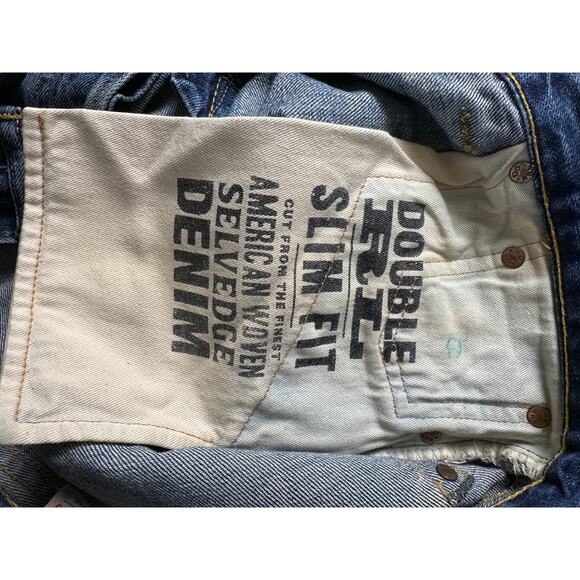 Ralph Lauren RRL jeans Slim fit Selvedge Double RRL size 28X30 button fly - Picture 6 of 7